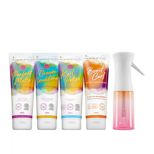 Routine Cheveux Ondulés - 4 étapes essentielles et un vaporisateur