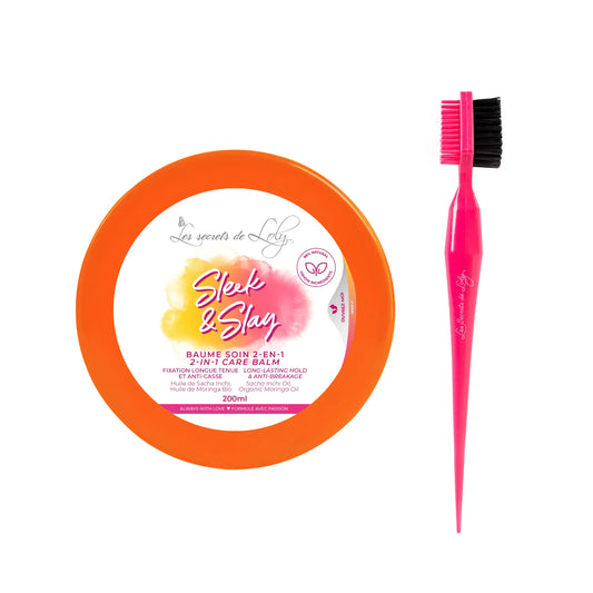 Plaquée jusqu’aux Baby hair - Baume fixant 200ml et brosse baby hair
