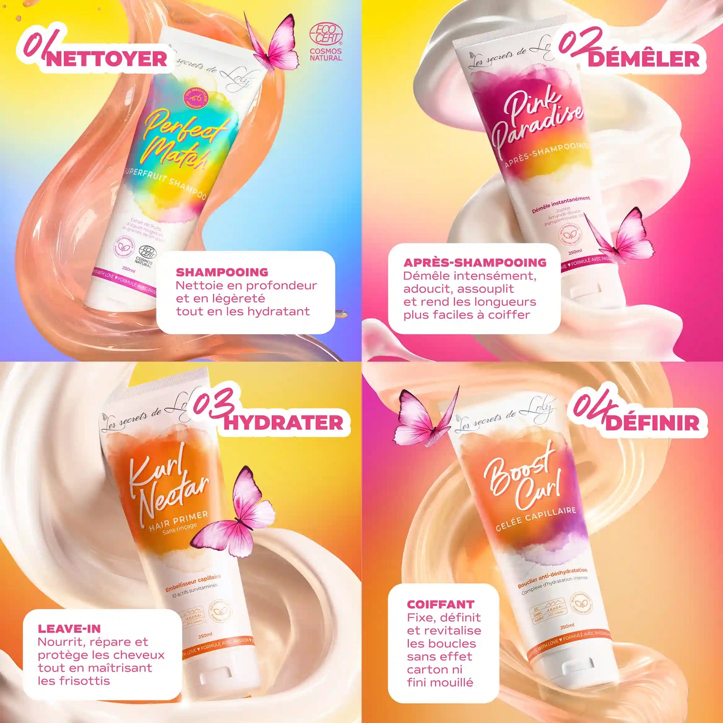 Routine Cheveux Bouclés - 4 étapes essentielles et un vaporisateur