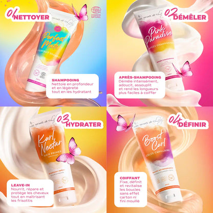 Routine Cheveux Bouclés - 4 étapes essentielles et un vaporisateur