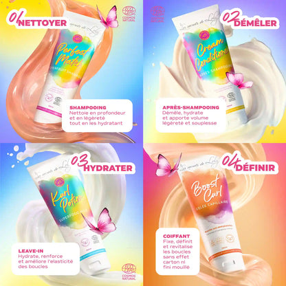 Routine Cheveux Ondulés - 4 étapes essentielles et un vaporisateur